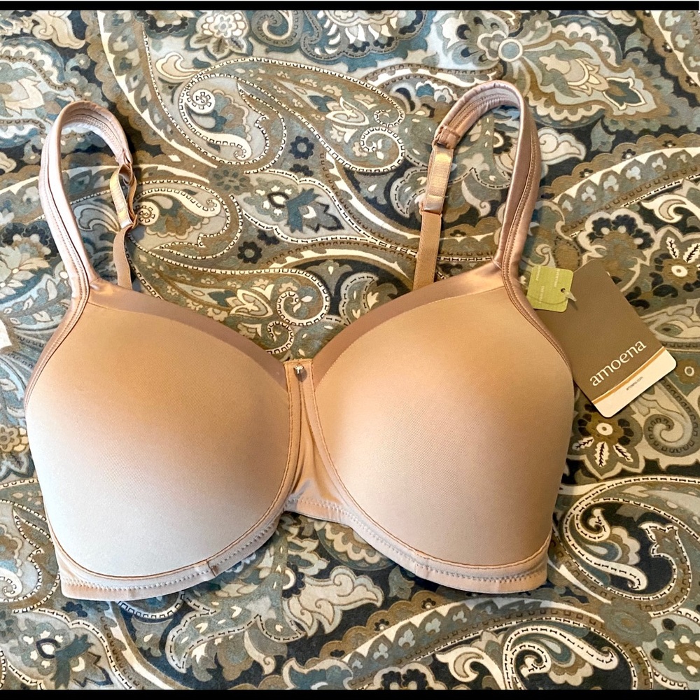 Amoena Lara satin bra 32D NWT